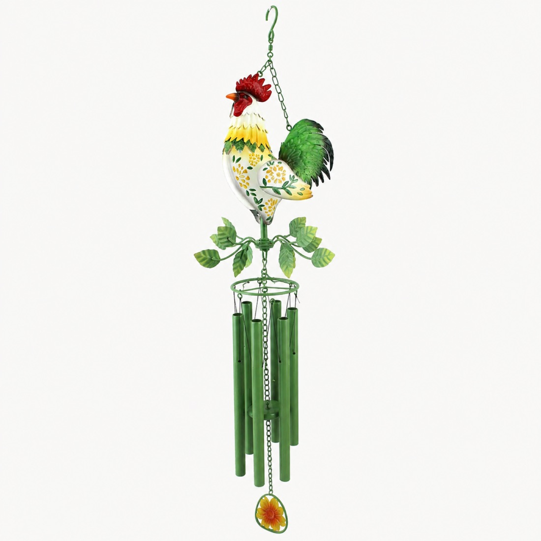 Rooster Floral Wind Chime