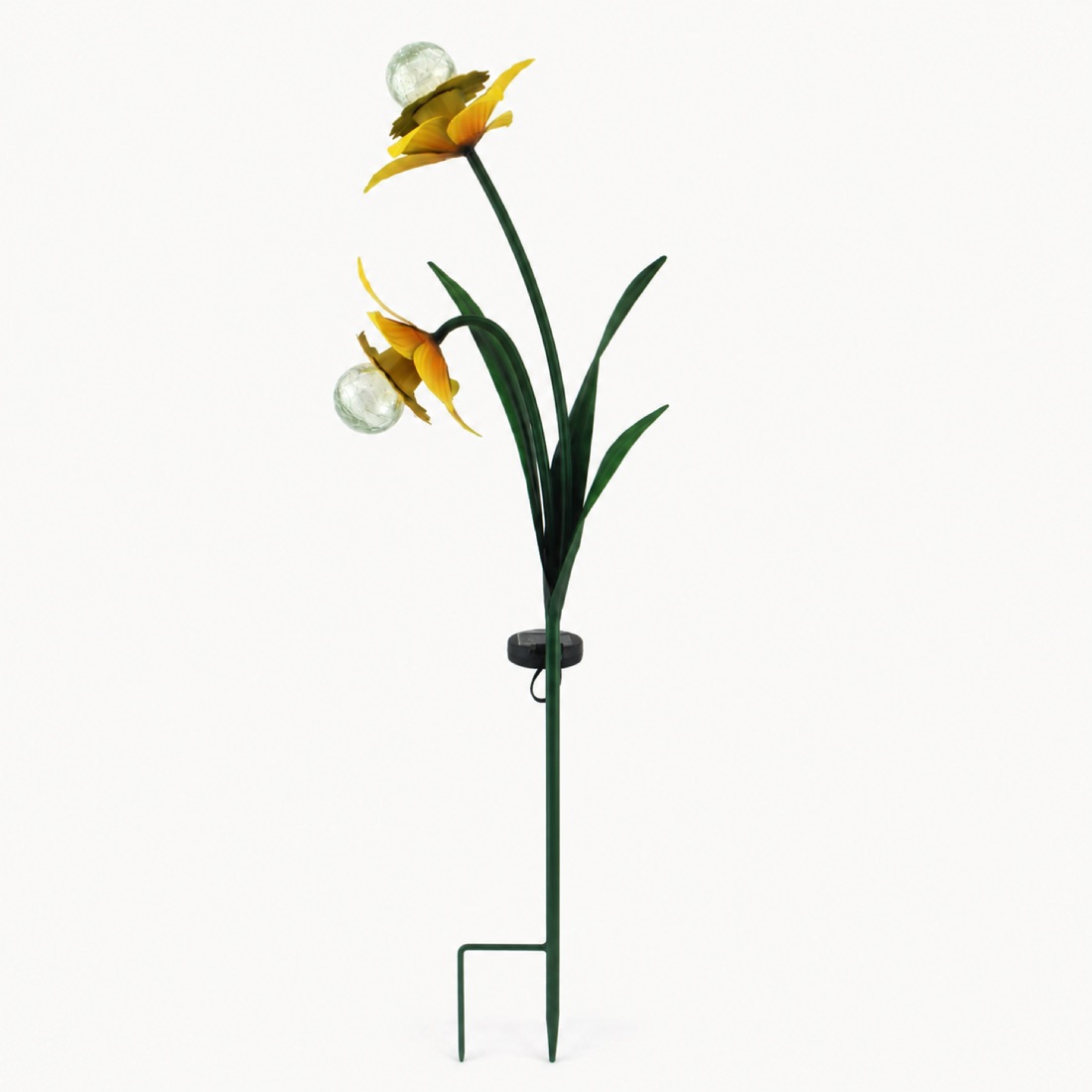 Yellow Flower Solar Garden Stake