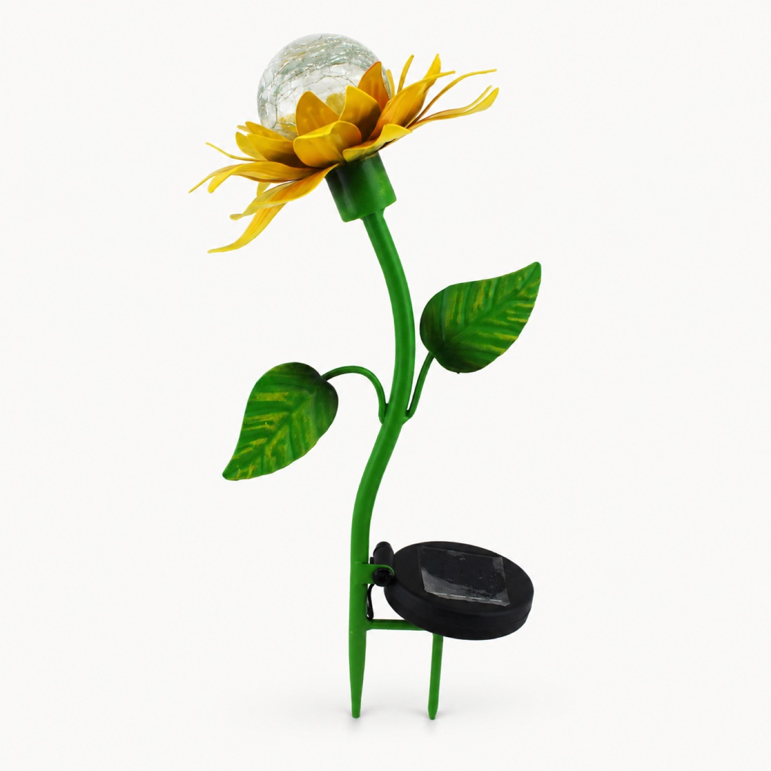 Yellow Sunflower Solar Garden Stake