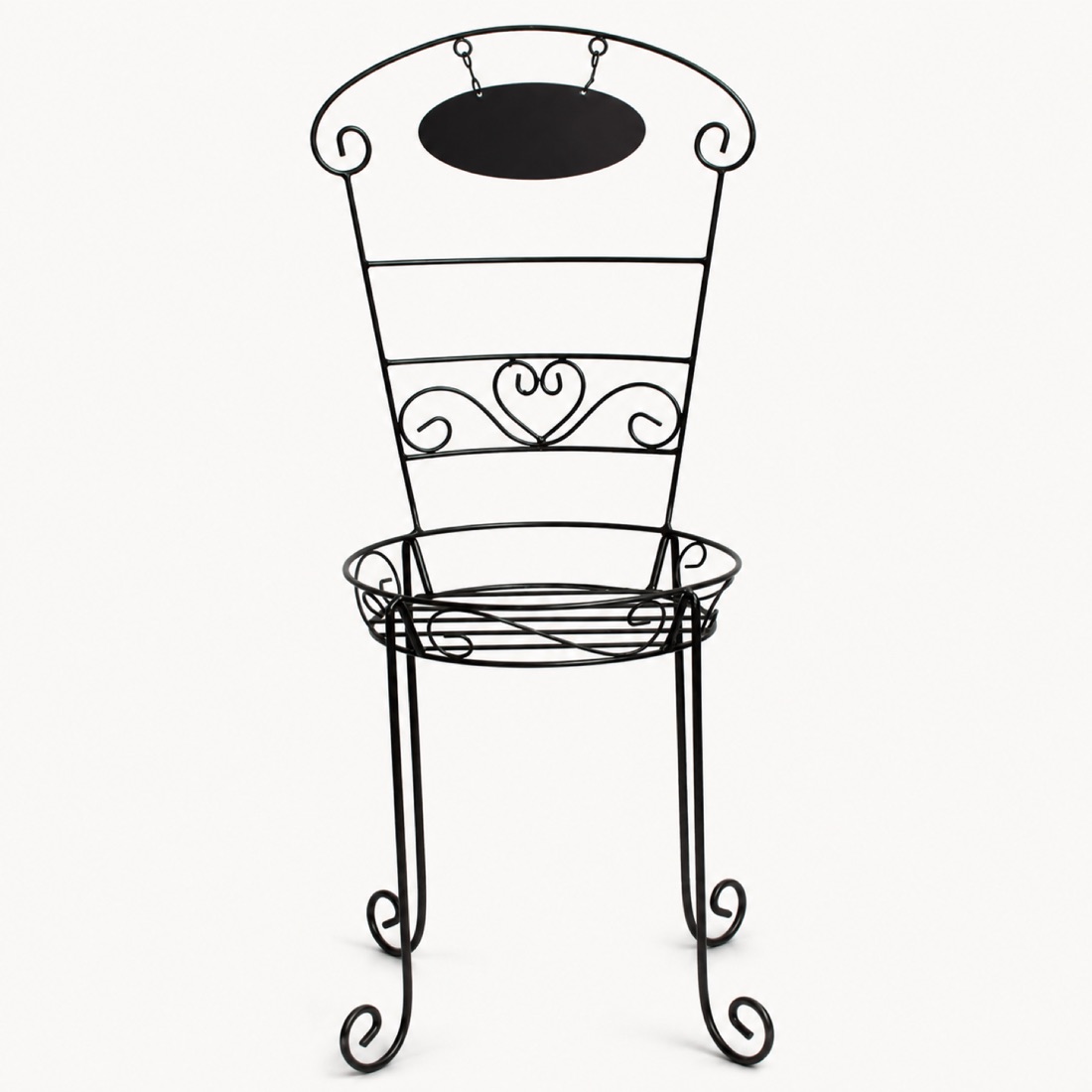 Arched Scrollwork Sign Planter Stand