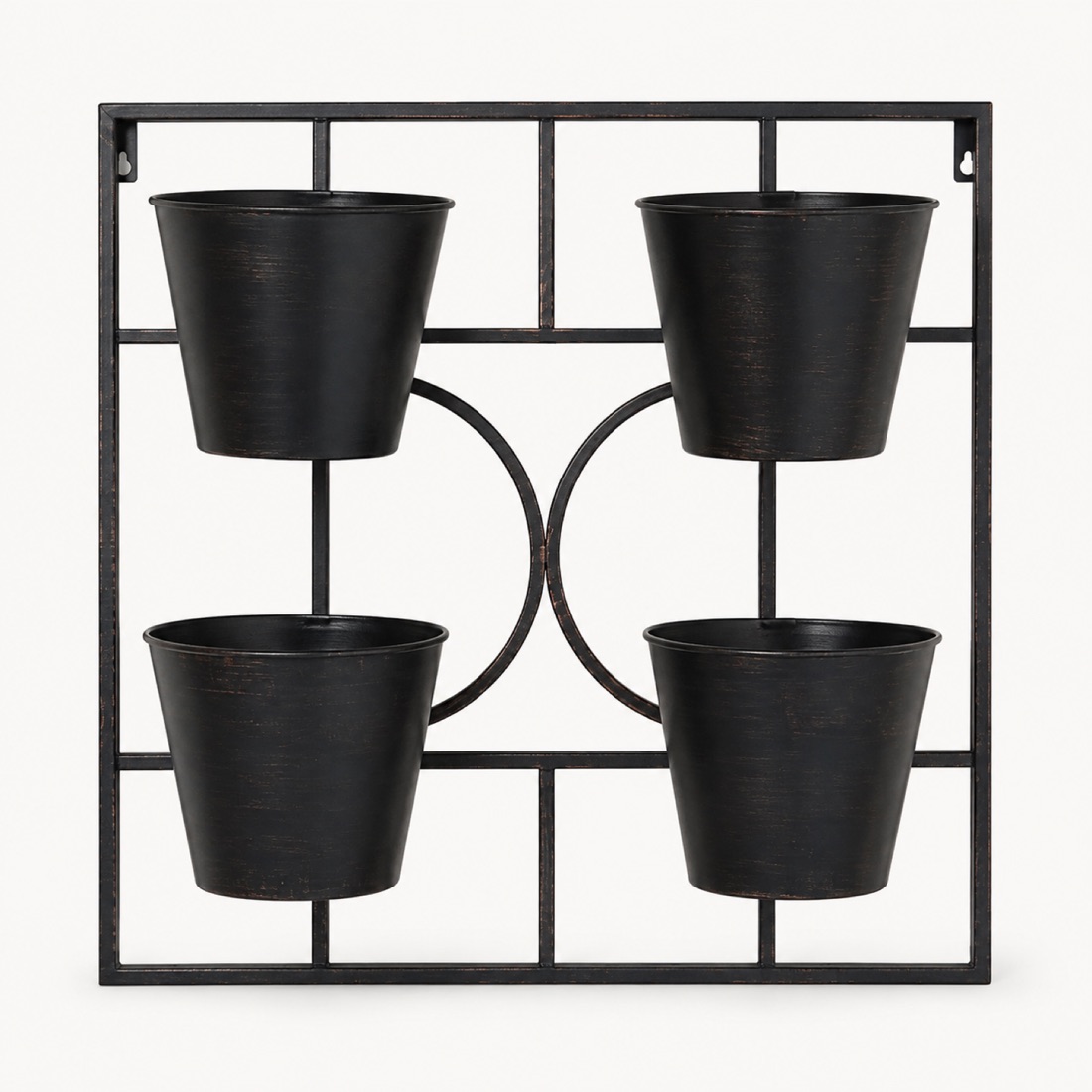 Four Pot Wall Mounted Planter Holder