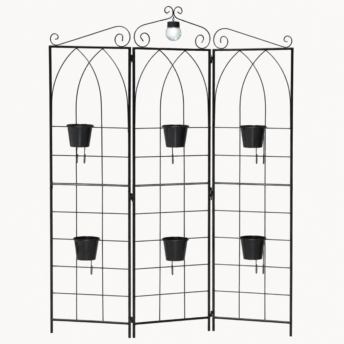 Three Panel Solar Planter Screen