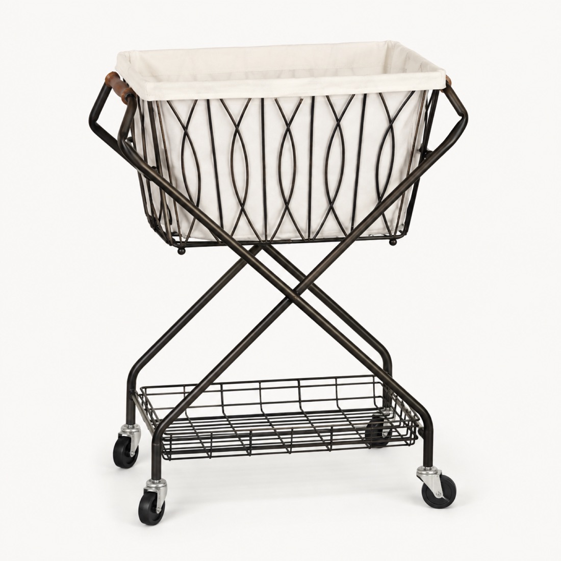 X Frame Laundry Cart With Canvas Bag