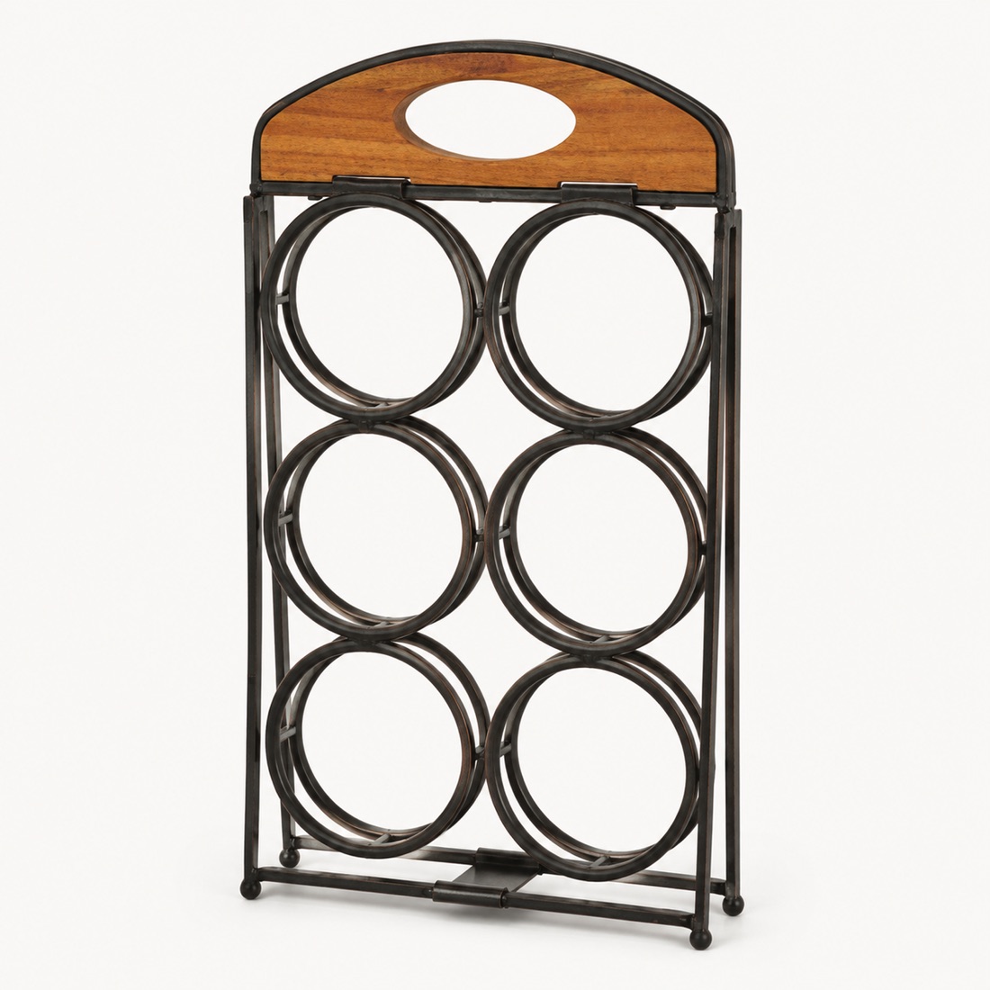 Six Bottle Folding Wine Rack