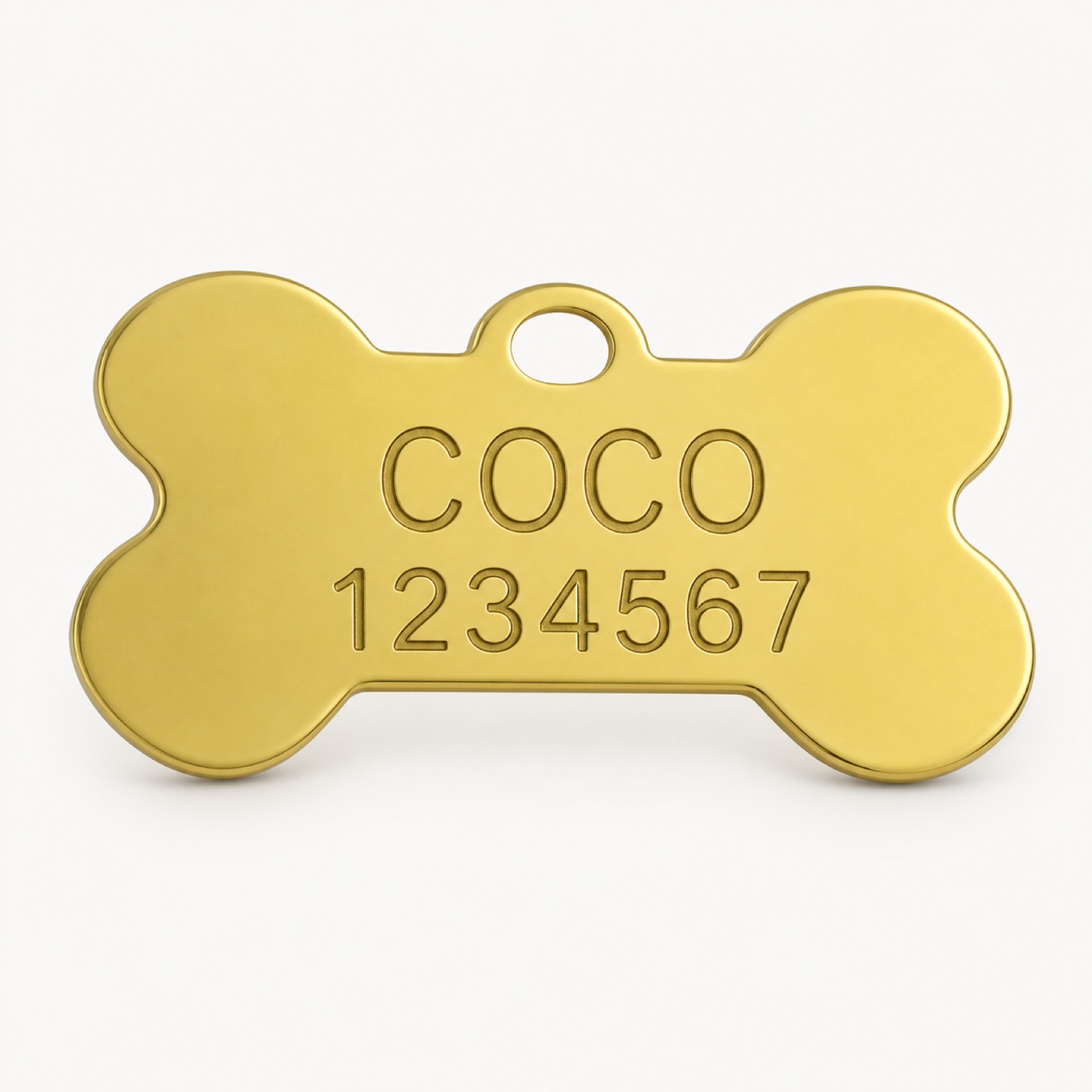 Gold Bone Dog Tag